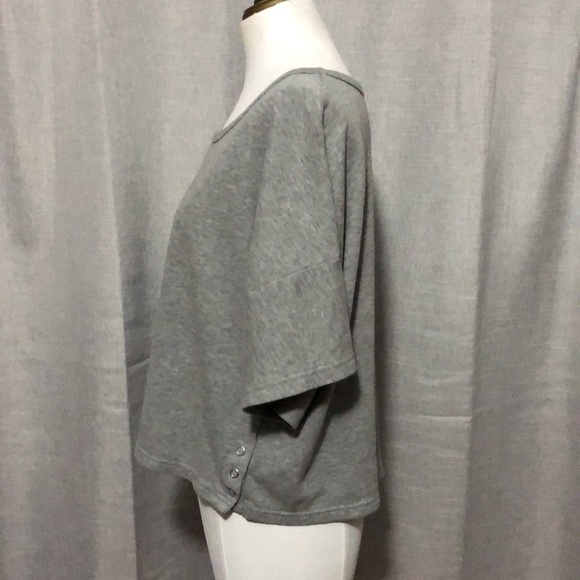 Victoria’s Secret Crop Lounge Top-Sz M/Oversized Fit-Gray-Cotton Blend-EUC - Picture 8 of 16